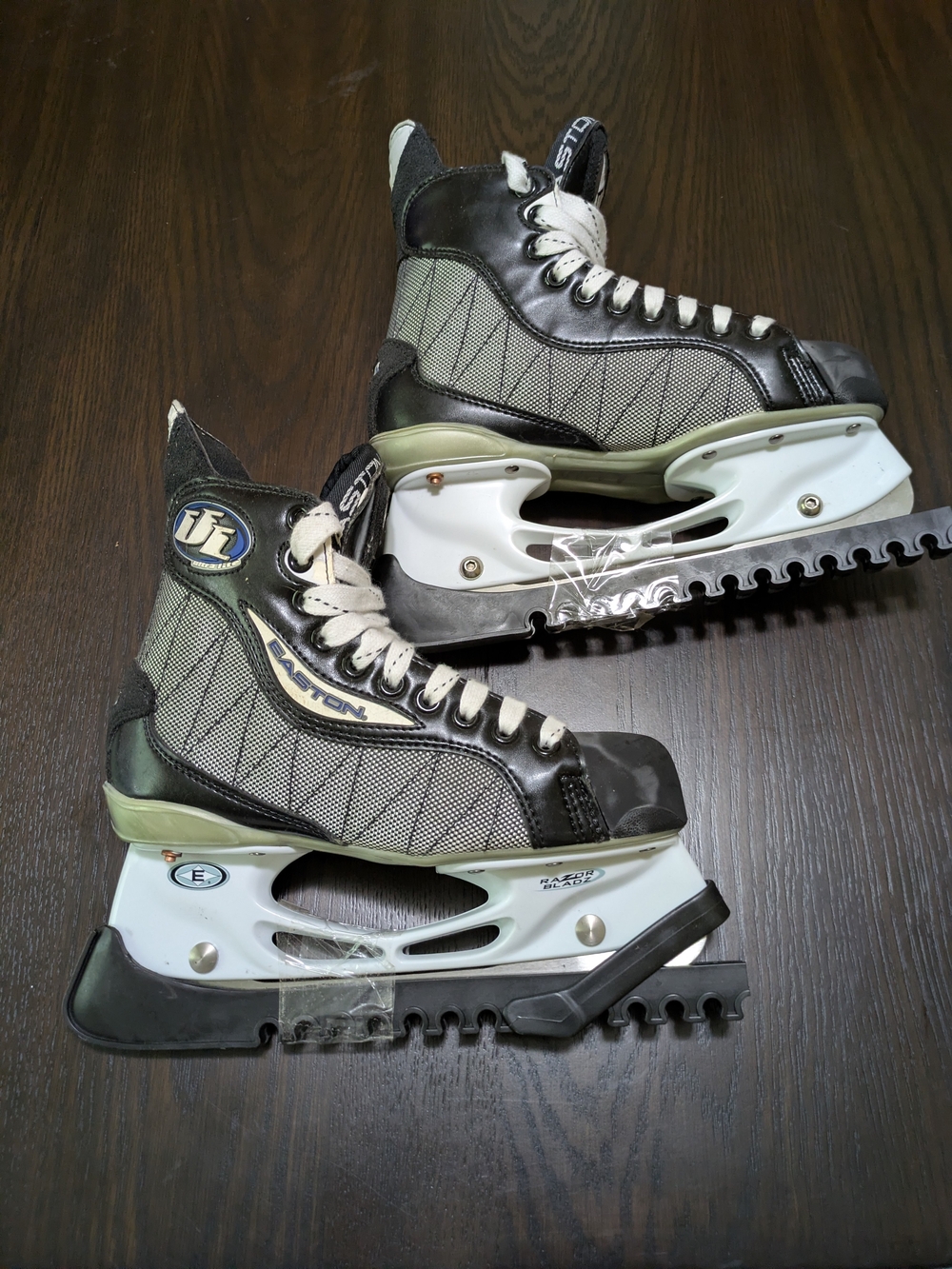 Easton Black and Gray Ice Hockey Skates